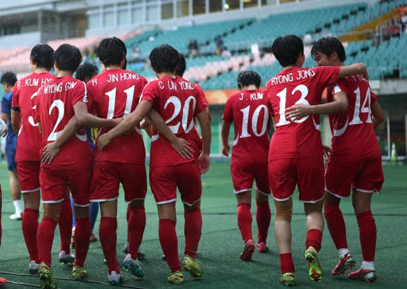 (260929) -- SHIZUOKA, Sept. 29, 2026 -- Players of the Democratic People s Republic of Korea (DPRK) react after the women s semifinal football match between China and the Democratic People s Republic of Korea (DPRK) at 20th Asian Games Aichi-Nagoya 2026 in Fukuroi of Shizuoka Prefecture, Japan, Sept. 29, 2026. ) (SP)JAPAN-SHIZUOKA-ASIAN GAMES-FOOTBALL-WOMEN S SEMIFINAL-CHN VS PRK JiaxHaocheng 