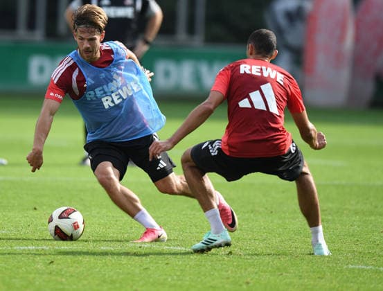 September 29, 2026, xophax, Soccer, Bundesliga 1, 1. FC Köln Training During the International Break: Jan Thielmann (left) and Ellyes Skhiri (right), both of 1. FC Köln