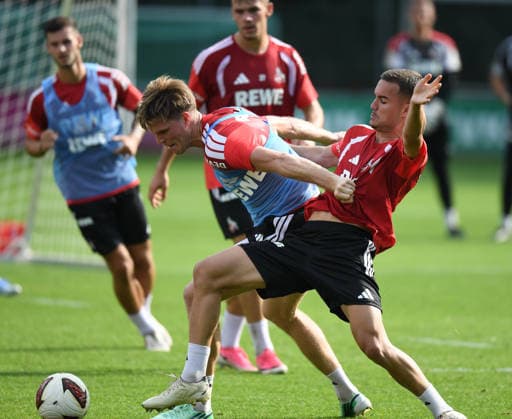 September 29, 2026, xophax, Soccer, Bundesliga 1, 1. FC Köln Training during the international break: Marius Bülter (left) and Etienne Borie (right), both of 1. FC Köln