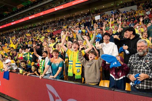 29th September 2026; Suncorp Stadium, Brisbane, Australia; Friendlies Football, Australia versus Brazil; Fans enjoy the pre match entertainment NigelxOwen
