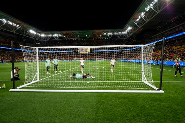 29th September 2026; Suncorp Stadium, Brisbane, Australia; Friendlies Football, Australia versus Brazil; the Brazilian goalkeepers during warm up NigelxOwen