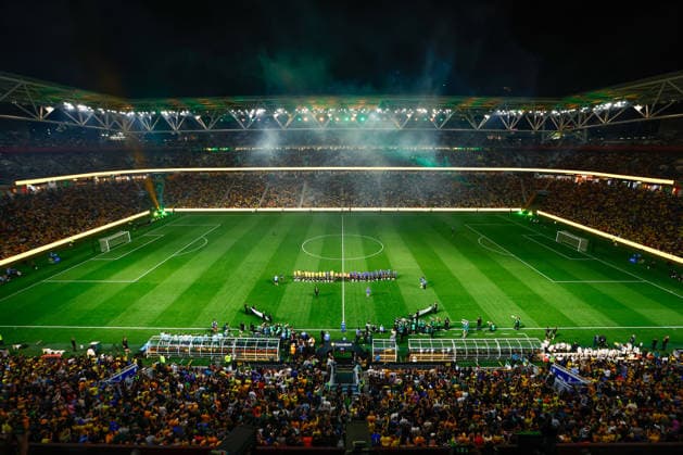SOCCER AUSTRALIA BRAZIL, A general view is seen during the Queensland Football Series International Friendly, Länderspiel, Nationalmannschaft match between the Socceroos and Brazil at Suncorp Stadium in Brisbane, Tuesday, September 29, 2026. ( NO ARCHIVING, EDITORIAL USE ONLY  Copyright: xRUSSELLxFREEMANx 20260929189635610034