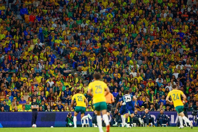 SOCCER AUSTRALIA BRAZIL, Crowds are seen during the Queensland Football Series International Friendly, Länderspiel, Nationalmannschaft match between the Socceroos and Brazil at Suncorp Stadium in Brisbane, Tuesday, September 29, 2026. ( NO ARCHIVING, EDITORIAL USE ONLY  Copyright: xRUSSELLxFREEMANx 20260929119998348038