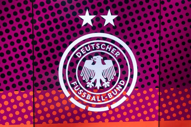 DFB Women s and U-23 Women s Press Conference, September 29, 2026. DFB logo (German Football Association) with two stars, stock image. DFB Women s and U-23 Women s Press Conference, Frankfurt, DFB Campus, September 29, 2026 Copyright: xBEAUTIFULxSPORTS Gawlikx