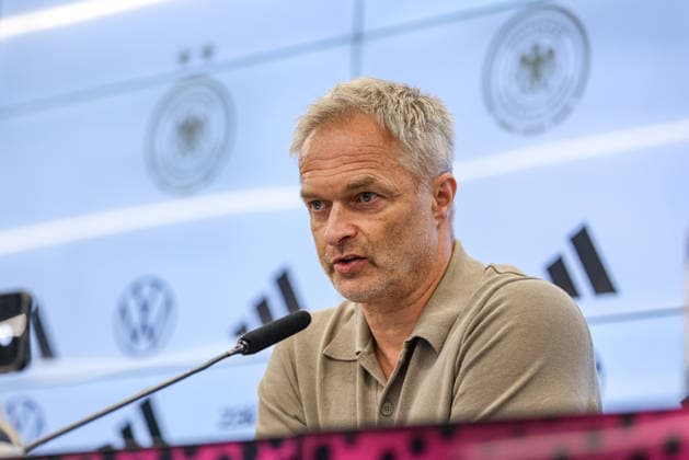 GER, Frankfurt, press conference with Nia Künzer, Christian Wück, and Michael Urbansky, hybrid media session, DFB, start of the World Cup season, German national team, DFB Campus in the photo: Christian Wück, head coach of the German national team, German national team, DFB press conference, press conference marking the start of the World Cup season for the German women’s national team and the U23 team at the DFB Campus. DFB DFL REGULATIONS PROHIBIT ANY USE OF PHOTOGRAPHS AS IMAGE SEQUENCES AND OR QUASI-VIDEO, September 29, 2026 Copyright: HMBxMedia HendrikxHamelau
