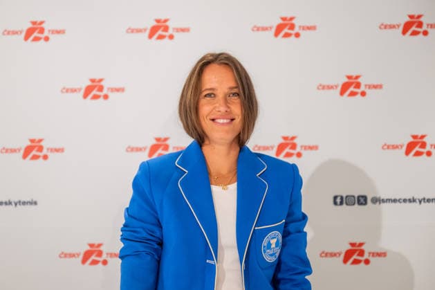 Non-playing captain of the Czech women s tennis team Barbora Strycova speaks at a press conference, PK, Pressekonferenz following Czech team s victory in the Billie Jean King Cup 2026, Prague, on September 29, 2026. (CTKxPhoto OndrejxDeml) CTKPhotoP2026092904177  CTKPhotoP2026092904177