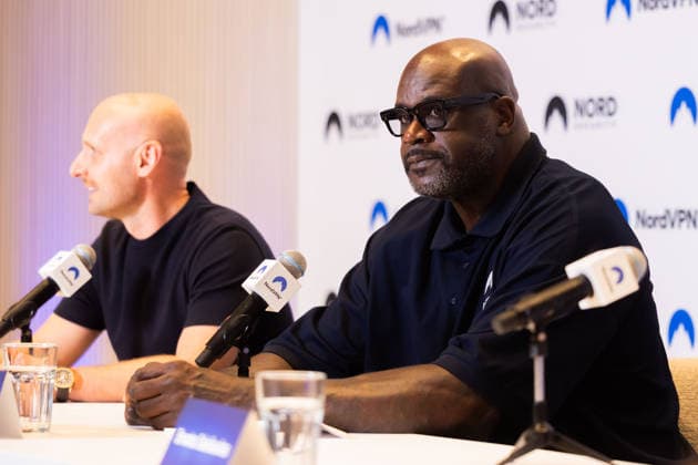Tomas Okmanas and Eimantas Sabaliauskas, together with NBA legend and entrepreneur Shaquille O Neal, announced a new global partnership. Vilnius, September 29, 2026. Vilnius, Lithuania  Copyright: xPatricijaxAdamoviÄx