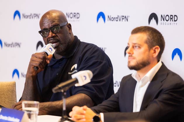 Tomas Okmanas and Eimantas Sabaliauskas, together with NBA legend and entrepreneur Shaquille O Neal, announced a new global partnership. Vilnius, September 29, 2026. Vilnius, Lithuania  Copyright: xPatricijaxAdamoviÄx