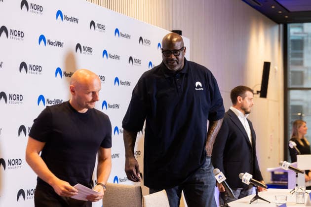 Tomas Okmanas and Eimantas Sabaliauskas, together with NBA legend and entrepreneur Shaquille O Neal, announced a new global partnership. Vilnius, September 29, 2026. Vilnius, Lithuania  Copyright: xPatricijaxAdamoviÄx