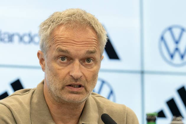 Women s National Team Roster Announcement: National Team Coach Christian Wück speaks during a press conference at the DFB Campus in Frankfurt am Main on September 29, 2026, Frankfurt am Main, Hesse, Germany, DFB Campus