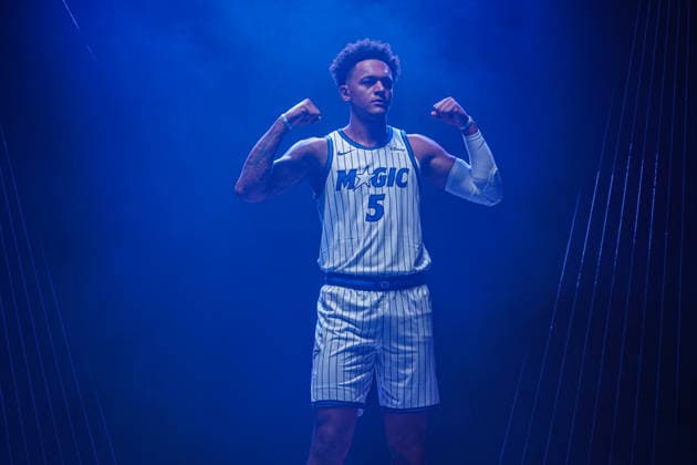 Orlando Magic Media Day 2026, Orlando, Florida, USA Orlando, Florida, USA, September 28, 2026, Paolo Banchero 5 during the Orlando Magic Media Day at the Advent Health Training Center. Copyright: xMartyxJean-Louisx