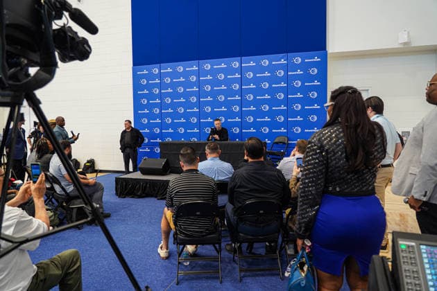 Orlando Magic Media Day 2026, Orlando, Florida, USA Orlando, Florida, USA, September 28, 2026, Head Coach Sean Sweeney during the Orlando Magic Media Day at the Advent Health Training Center. Copyright: xMartyxJean-Louisx