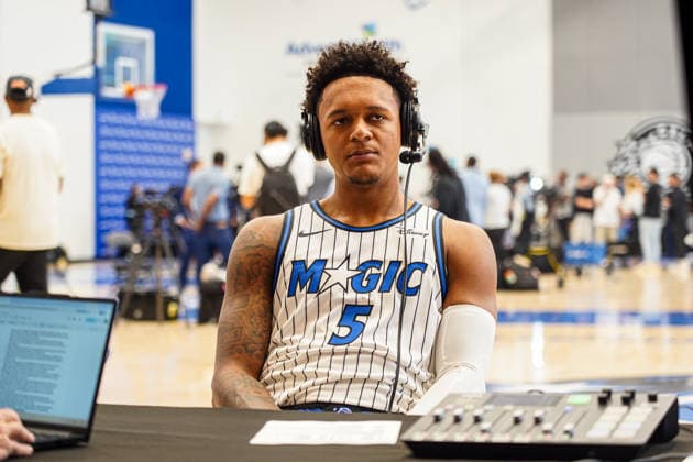 Orlando Magic Media Day 2026, Orlando, Florida, USA Orlando, Florida, USA, September 28, 2026, Paolo Banchero 5 during the Orlando Magic Media Day at the Advent Health Training Center. Copyright: xMartyxJean-Louisx