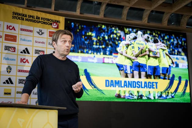 September 29, 2026: Head coach Tony Gustavsson of the Swedish women s national soccer team during a press conference on September 29, 2026 in Stockholm. Photo by Jesper Zerman, BILDBYRAN, code JZ JZ0761. soccer football fotball World Cup qualifier FIFA Women’s World Cup qualifier national team selection Sweden team presentation women’s soccer football fotball World Cup qualifier FIFA Women’s World Cup Qualifier, Qualifier, National Team Selection, Sweden, Team Presentation, Women’s Soccer  Copyright: JESPERxZERMAN BB260929JZ003