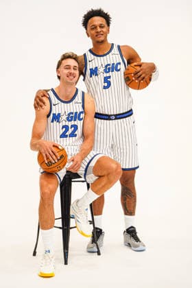 Orlando Magic Media Day 2026, Orlando, Florida, USA Orlando, Florida, USA, September 28, 2026, Paolo Banchero 5 and Franz Wagner 22 poses during the Orlando Magic Media Day at the Advent Health Training Center. Copyright: xMartyxJean-Louisx