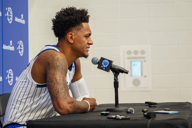 Orlando Magic Media Day 2026, Orlando, Florida, USA Orlando, Florida, USA, September 28, 2026, Paolo Banchero 5 during the Orlando Magic Media Day at the Advent Health Training Center. Copyright: xMartyxJean-Louisx