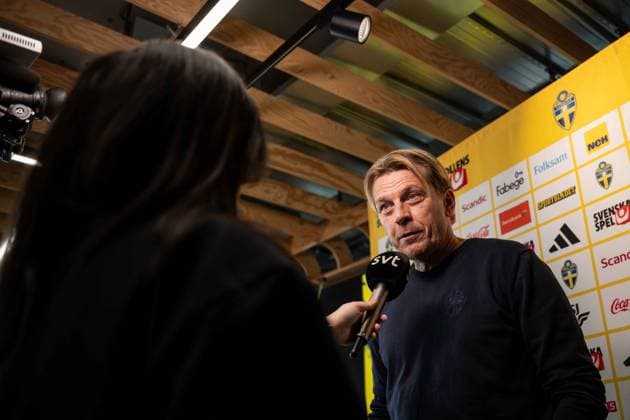 September 29, 2026: Head coach Tony Gustavsson of the Swedish women’s national soccer team during a press conference on September 29, 2026 in Stockholm. Photo by Jesper Zerman, BILDBYRAN, code JZ JZ0761. soccer, football, women s World Cup qualifier, FIFA Women s World Cup qualifier, national team selection, Sweden, team presentation, women s soccer Copyright: JESPERxZERMAN BB260929JZ012