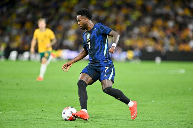 RECORD DATE NOT STATED 29th September 2026; Suncorp Stadium, Brisbane, Australia; Friendlies Football, Australia versus Brazil; Vinicius Junior of Brazil runs with the ball NigelxOwen