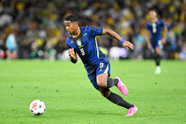 RECORD DATE NOT STATED 29th September 2026; Suncorp Stadium, Brisbane, Australia; Friendlies Football, Australia versus Brazil; Endrick of Brazil runs with the ball NigelxOwen