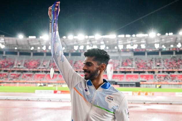 Asian Games 2026 Aichi-Nagoya, Japan Indian long jumper Murali Sreeshankar with his silver medal at the Asian Games 2026 in Aichi-Nagoya. Aichi, Nagoya Nagoya Japan Copyright: xSeshadrixSukumarx