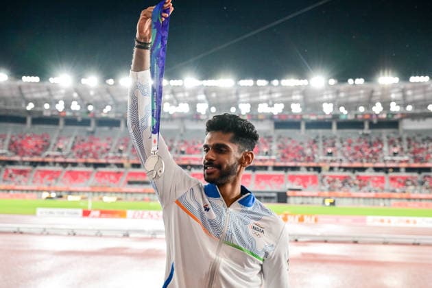 Asian Games 2026 Aichi-Nagoya, Japan Indian long jumper Murali Sreeshankar with his silver medal at the Asian Games 2026 in Aichi-Nagoya. Aichi, Nagoya Nagoya Japan Copyright: xSeshadrixSukumarx