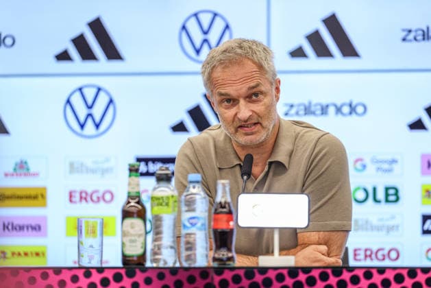 GER, Frankfurt, press conference with Nia Künzer, Christian Wück, and Michael Urbansky, hybrid media session, DFB, start of the World Cup season, German national team, DFB Campus in the photo: Christian Wück, head coach of the German national team, German national team, DFB press conference, press conference marking the start of the World Cup season for the German women’s national team and the U23 team at the DFB Campus. DFB DFL REGULATIONS PROHIBIT ANY USE OF PHOTOGRAPHS AS IMAGE SEQUENCES AND OR QUASI-VIDEO, September 29, 2026 Copyright: HMBxMedia HendrikxHamelau