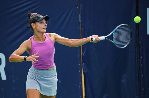 WTA, Tennis Damen 125 Adana Open Tennis Tournament ADANA, TURKIYE - SEPTEMBER 29: Turkish tennis player Melisa Ercan competes against Serbian Lola Radivojevic (not seen) during their round of 32 match at the WTA 125 Adana Open Tennis Tournament at Adana Tennis, Mountain and Water Sports Club (ATDSK) in Adana, Turkiye on September 29, 2026. Yakup Saglam Anadolu Adana Turkey. Editorial use only. Please get in touch for any other usage.  Copyright: x2026xAnadoluxYakupxSaglamx