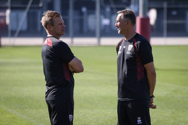 3rd League Season 2026–27 1: Training Session with Achim Beierlorzer Head Coach Achim Beierlorzer (FCI) Assistant Coach Markus Feldhoff (FCI) Photo by Jürgen Meyer 3rd League Season 2026–27 1: Training Session with Achim Beierlorzer