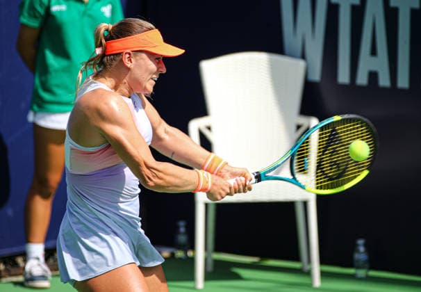 WTA, Tennis Damen 125 Adana Open Tennis Tournament ADANA, TURKIYE - SEPTEMBER 29: Hungarian Dalma Galfi competes against Elena Micic of Australia (not seen) during their round of 32 match at the WTA 125 Adana Open Tennis Tournament at Adana Tennis, Mountain and Water Sports Club (ATDSK) in Adana, Turkiye on September 29, 2026. Yakup Saglam Anadolu Adana Turkey. Editorial use only. Please get in touch for any other usage.  Copyright: x2026xAnadoluxYakupxSaglamx
