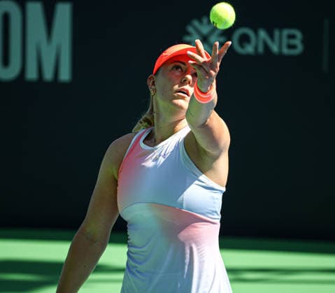 WTA, Tennis Damen 125 Adana Open Tennis Tournament ADANA, TURKIYE - SEPTEMBER 29: Hungarian Dalma Galfi competes against Elena Micic of Australia (not seen) during their round of 32 match at the WTA 125 Adana Open Tennis Tournament at Adana Tennis, Mountain and Water Sports Club (ATDSK) in Adana, Turkiye on September 29, 2026. Yakup Saglam Anadolu Adana Turkey. Editorial use only. Please get in touch for any other usage.  Copyright: x2026xAnadoluxYakupxSaglamx