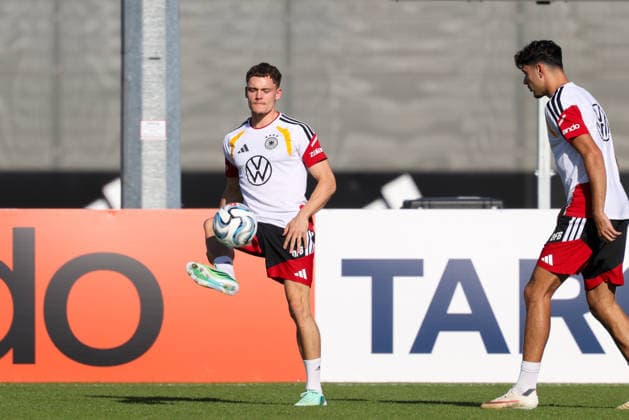 Florian Wirtz (Germany) and Aleksandar Pavlovic (Germany), GER, German National Team, Training, Soccer, UEFA Nations League, 2026–2027 Season, September 29, 2026, GER, German National Team, Training, Soccer, UEFA Nations League, 2026–2027 Season, September 29, 2026, Herzogenaurach Copyright: xEibner-Pressefoto JennixMaulx EP_JML