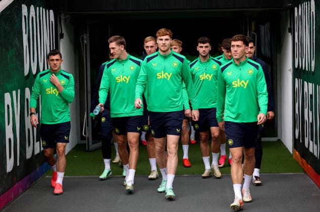 Republic of Ireland Squad Training, Aviva Stadium, Dublin 29 9 2026 Jason Knight, Jimmy Dunne, Jake O Brien and Dara O Shea Jason Knight, Jimmy Dunne, Jake O Brien and Dara O Shea 29 9 2026  Copyright: xx RB1_1391