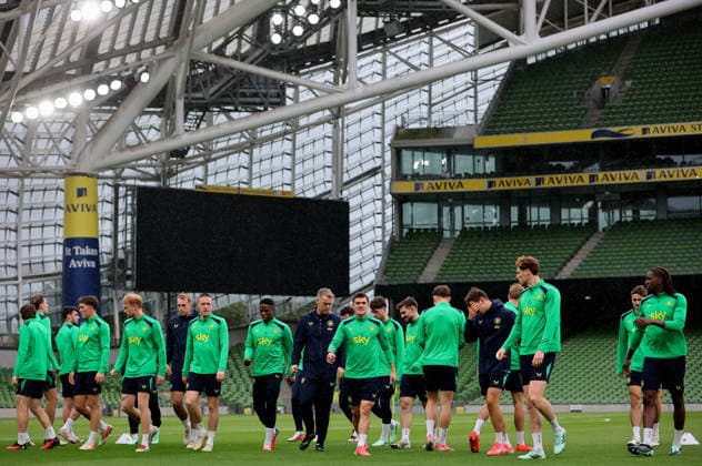 Republic of Ireland Squad Training, Aviva Stadium, Dublin 29 9 2026 A view of Ireland training A view of Ireland training 29 9 2026  Copyright: xx RB1_1660