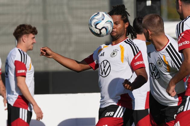 Serge Gnabry Germany Herzo Base September 29, 2026 German National Team Nations League Preparation, Home Ground, HerzoBase, World of Adidas, Herzogenaurach