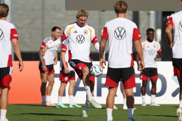 Nick Woltemade, Germany with the ball, GER, German National Team, Training, Soccer, UEFA Nations League, 2026–2027 Season, September 29, 2026, GER, German National Team, Training, Soccer, UEFA Nations League, 2026–2027 Season, September 29, 2026, Herzogenaurach Copyright: xEibner-Pressefoto JennixMaulx EP_JML