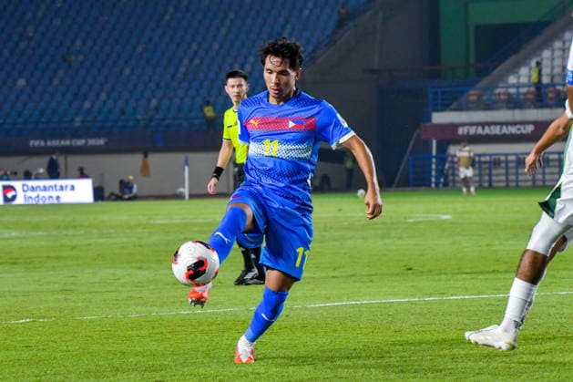 Philipines v Pakistan - FIFA ASEAN CUP 2026 Philippines national team, Nationalteam player Schneider Randy dribbles the ball during a match against Pakistan national team at the 2026 FIFA ASEAN Cup at SI Jalak Harupat Stadium in Bandung, West Java, Indonesia, on September 29, 2026. The Philippines-Pakistan match ended in a 2-2 draw. BANDUNG West Java Indonesia  Copyright: xKhairizalxMarisx originalFilename:maris-philipin260929_npTDU.jpg