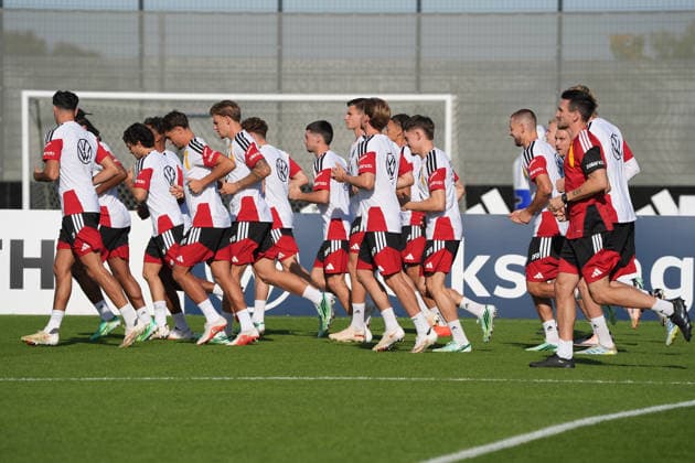 Team Warms Up at HerzoBase September 29, 2026 German National Team Nations League Prep, Home Ground, HerzoBase, World of Adidas, Herzogenaurach