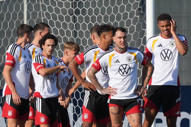 Mika Baur, Germany; Malick Thiaw, David Raum; Herzo Base, September 29, 2026; German National Team, Nations League Preparation, Home Ground, HerzoBase, World of Adidas, Herzogenaurach