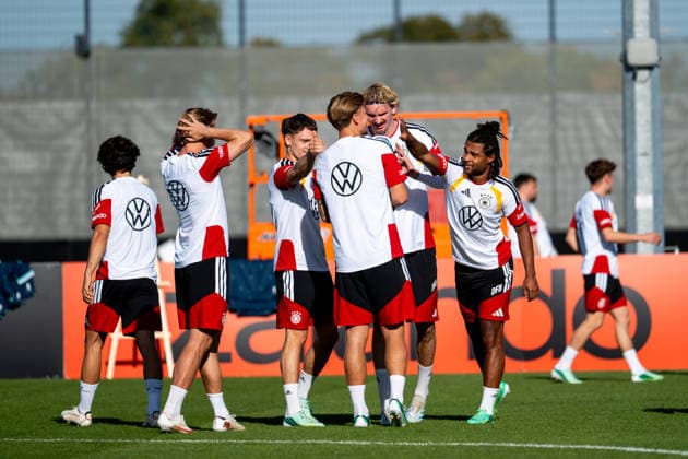 September 29, 2026, GER, Soccer, Men s, UEFA Nations League, Training, DFB German National Team Florian Wirtz Germany, Finn Jeltsch Germany, Nick Woltemade Germany, Serge Gnabry Germany Herzogenaurach Adidas Basecamp Halftime Bayern Germany Copyright: xNordphoto Memmlerx