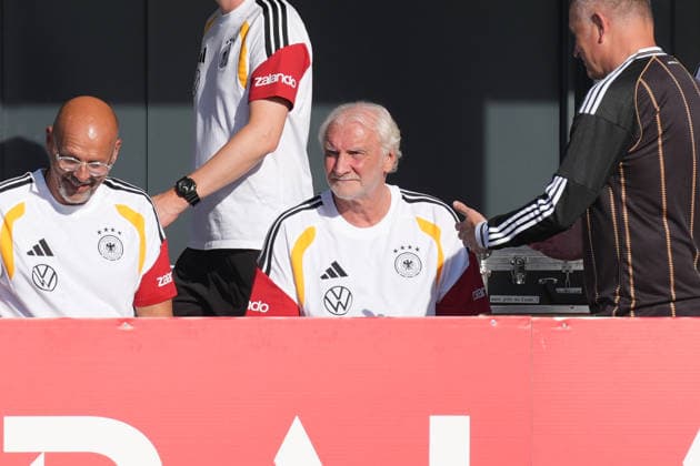 Sports Director Rudi Völler: Germany Watches HerzoBase, September 29, 2026—German National Team Nations League Preparation, Home Ground, HerzoBase, World of Adidas, Herzogenaurach