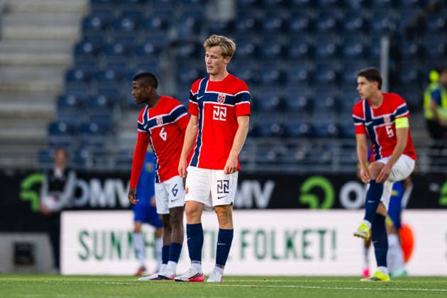September 29, 2026: Bo Asulv Hegland of Norway looks dejected after the 0–1 loss during the UEFA European Under-21 Qualifier soccer match between Norway and Bosnia and Herzegovina on September 29, 2026 in Stavanger. Photo by Marius Simensen, BILDBYRAN COP 238 bbeng bosnia bosnia and herzegovina dejected eu qualifiers soccer u21 uefa euro under-21 qualifiers  Copyright: MARIUSxSIMENSEN BB260929BB294