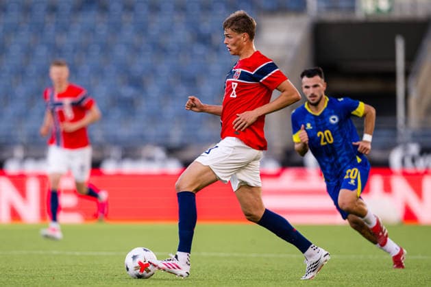 September 29, 2026: Jens Hjerto Dahl of Norway during the UEFA European Under-21 Qualifier soccer match between Norway and Bosnia and Herzegovina on September 29, 2026 in Stavanger. Photo by Marius Simensen. BILDBYRAN COP 238 bbeng bosnia bosnia and herzegovina em qualifiers football soccer norway u21 uefa euro under-21 qualifiers  Copyright: MARIUSxSIMENSEN BB260929BB322