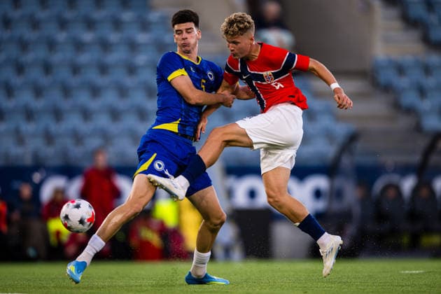 September 29, 2026: Sindre Walle Egeli of Norway during the UEFA European Under-21 Qualifier soccer match between Norway and Bosnia and Herzegovina on September 29, 2026 in Stavanger. Photo by Marius Simensen. BILDBYRAN COP 238 bbeng bosnia bosnia and herzegovina em qualifiers football soccer norway u21 uefa euro under-21 qualifiers  Copyright: MARIUSxSIMENSEN BB260929BB328
