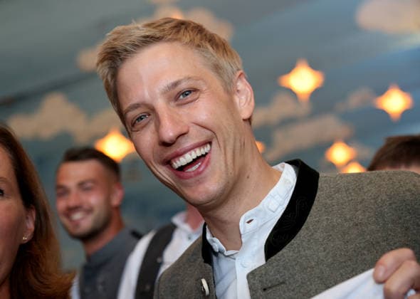 Soccer, Men s, Bavarian Regional League, 2026–2027 Season, TSV 1860 Munich, Official Oktoberfest Visit, Hacker Festzelt, Dominik Krause, Mayor of Munich, Headshot, Portrait, Smiling, Friendly Expression