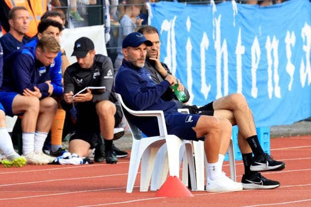 September 29, 2026, Germany, Soccer, Friendly Match, 2. Bundesliga, Matchday, 2026–2027 Season, Ernst Reuter Stadium, Berlin, Hertha03 Zehlendorf vs. Hertha BSC Hertha Bench, Head Coach Stefan Leitl, Hertha BSC Berlin; Assistant Coach Andre Mijatovic, Hertha BSC Berlin; 2. Bundesliga; DFB and DFL regulations prohibit any use of photographs as image sequences and or quasi-video; nordphoto GmbH, Engler, Berlin; Ernst Reuter Stadium, Berlin, Germany Copyright: xNordphotox xEnglerx