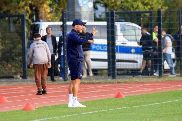 September 29, 2026, Germany, Soccer, Friendly Match, 2. Bundesliga, Matchday, 2026–2027 Season, Ernst Reuter Stadium, Berlin, Hertha03 Zehlendorf vs. Hertha BSC Head Coach Stefan Leitl, Hertha BSC Berlin, 2nd Division. DFB and DFL regulations prohibit any use of photographs as image sequences and or quasi-video. nordphoto GmbH, Engler, Berlin, Ernst Reuter Stadium, Berlin, Germany Copyright: xNordphotox xEnglerx