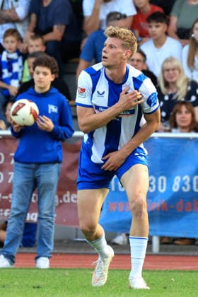 September 29, 2026, Germany, Soccer, Friendly Match, 2. Bundesliga, Matchday, 2026–2027 Season, Ernst Reuter Stadium, Berlin, Hertha03 Zehlendorf vs. Hertha BSC Jan Luca Schuler Hertha BSC Berlin 18 2nd Division DFB DFL regulations prohibit any use of photographs as image sequences and or quasi-video nordphoto GmbH Engler Berlin Ernst Reuter Stadium Berlin, Germany Copyright: xNordphotox xEnglerx