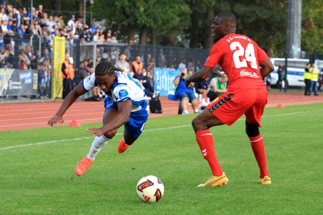 September 29, 2026, Germany, Soccer, Friendly Match, 2. Bundesliga, Matchday, 2026–2027 Season, Ernst Reuter Stadium, Berlin; Hertha 03 Zehlendorf vs. Hertha BSC; Saheed Mustapha; Hertha 03 24; Jelani Ndi, Hertha BSC Berlin 28. DFB and DFL regulations prohibit any use of photographs as image sequences and or quasi-video. nordphoto GmbH, Engler, Berlin Ernst Reuter Stadium, Berlin, Germany Copyright: xNordphotox xEnglerx