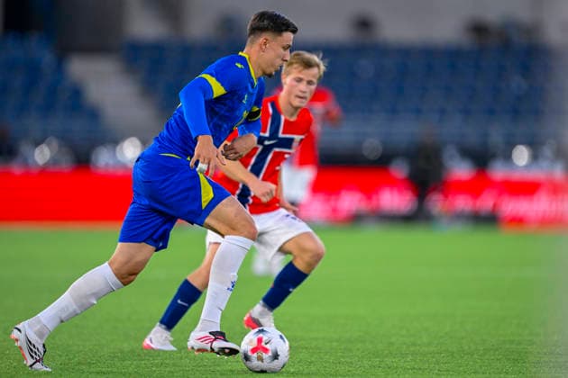 U21 European Championship Qualifier: Norway vs. Bosnia and Herzegovina, Stavanger, September 29, 2026. Bosnia and Herzegovina’s Eman Kospo during the U21 European Championship qualifier between Norway and Bosnia and Herzegovina at Lyse Arena in Stavanger. Photo by Carina Johansen, NTB, Stavanger, Norway. EDITORIAL USE ONLY RESTRICTED USE FOR BETTING COMPANIES  Copyright: xCarinaxJohansenx xNTBx