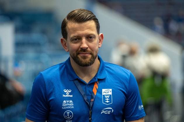 Partyk Rombel, Head Coach, PGE Wybrzeze Gdansk , , VfL Gummersbach vs. PGE Wybrzeze Gdansk, EHF European League, Men , Matchday 1, 2026–2027 Season, September 29, 2026, Gummersbach, North Rhine-Westphalia, Germany Copyright: xkolbert-press MartinxWdziecznyx